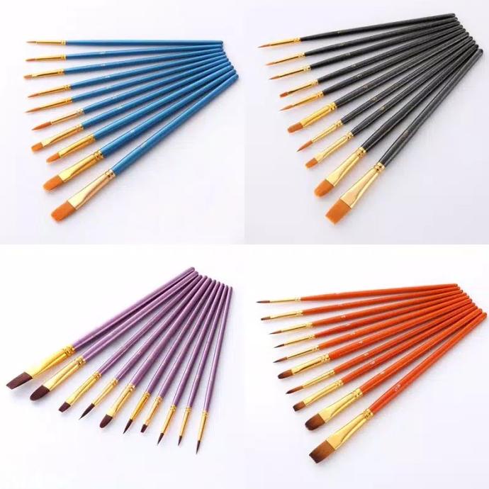 

TERMURAH Kuas Lukis Cat Air Akrilik Set Oil Paint Brush 10 pcs/CAT AKRILIK SET/CAT AKRILIK SET 24 WARNA/CAT AKRILIK PASTEL/CAT AIR/CAT AIR LUKIS SET/CAT AIR GIOTTO/KUAS LUKIS 1 SET/KUAS LUKIS KECIL/KUAS LUKIS LENGKAP/KANVAS LUKIS/KANVAS LUKIS