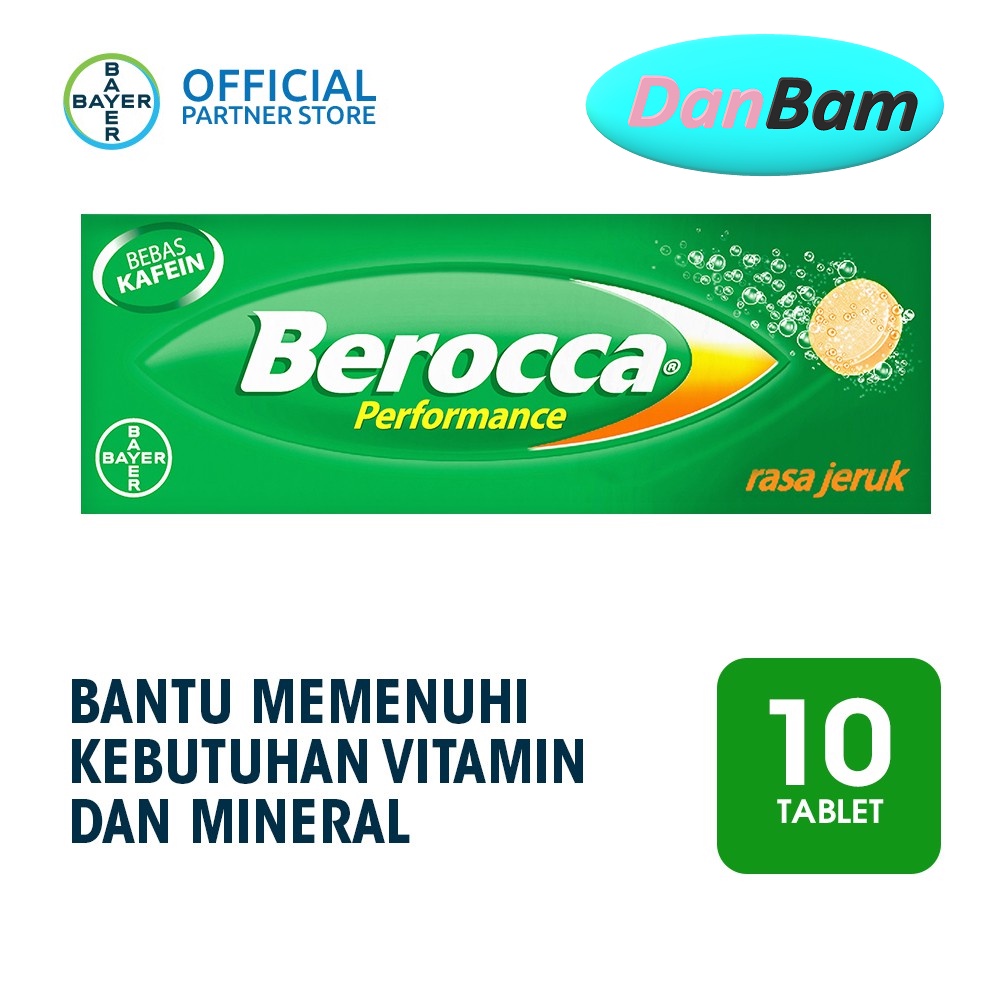 Berocca Multivitamin B kompleks Rasa Jeruk 10 Tablet