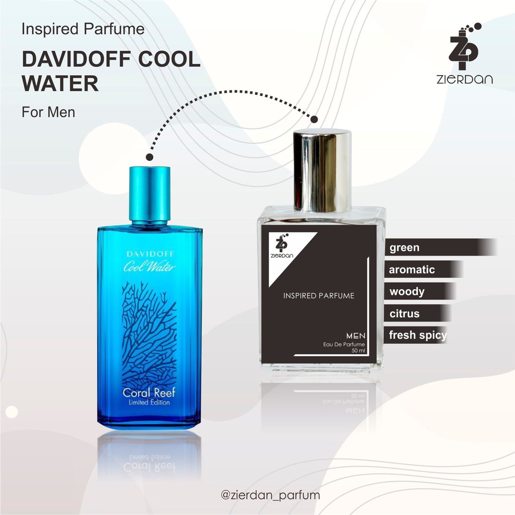 Zierdan Inspired Parfum Davidoff Cool Water Parfume Farfum Minyak Wangi Tahan Lama Pria Cowok