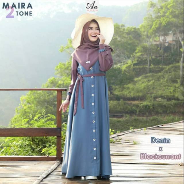 Gamis maira 2 tone
