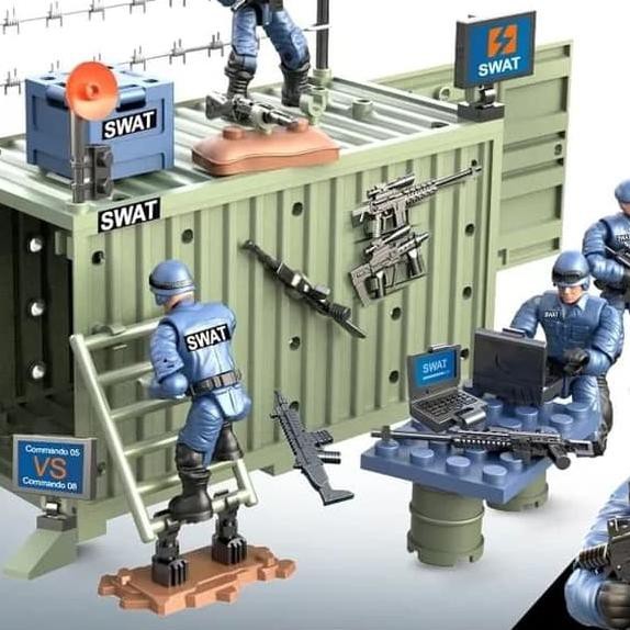 PREMIUM NOT LEGO City Police Swat Team Army Soldier With weapon World war 81 Diskon,.,..