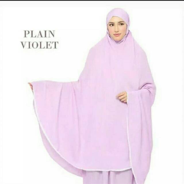 PLAIN MUKENA VIOLET. MUKENA KATUN RAYON MUKENA TAZKIA TAZBIA POLOS