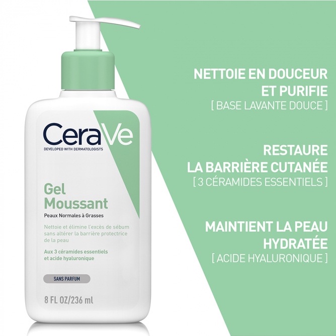 Cerave Moisturising Lotion (236ml) - Cerave Foaming Facial Cleanser (236ml) Face Wash [Original]