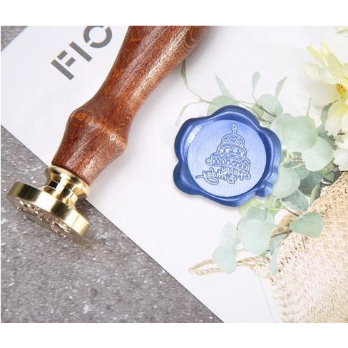 Sealing Wax Stamp with Wood Handle - Happy Birthday Series