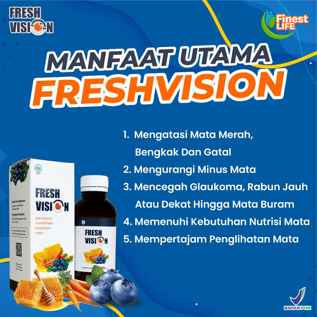 Fresh Vision  2 Botol - Multivitamin Mata Atasi Masalah Minus