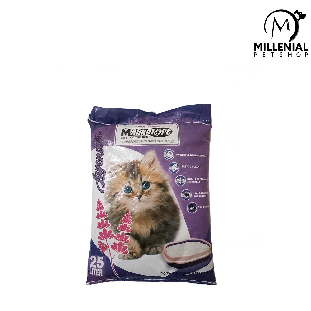 [GOSEND] Pasir Kucing Markotop Gumpal Wangi 25 liter clumping 25ltr