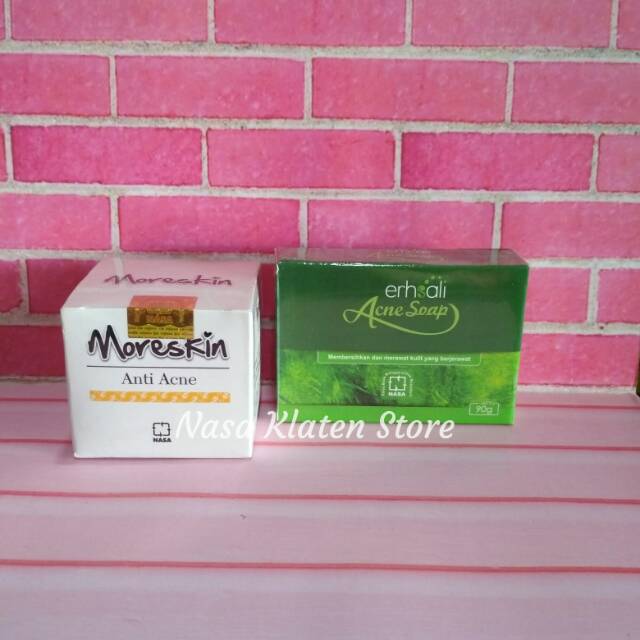 PAKET JERAWAT | PAKET NASA UNTUK JERAWAT | MORESKIN & ERHSALI ANTI ACNE