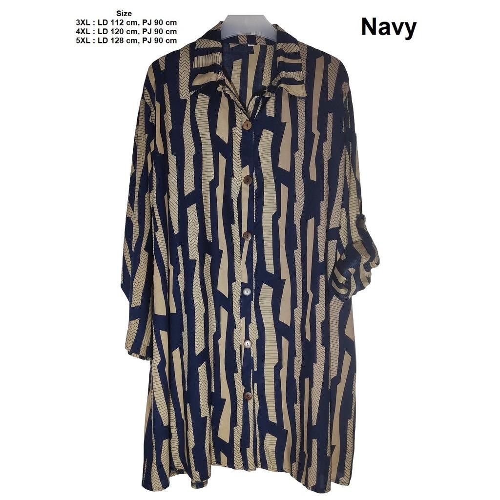 BT - KEMEJA TUNIK MOTIF ABSTRAK WANITA/ TUNIK SALUR KOMBINASI