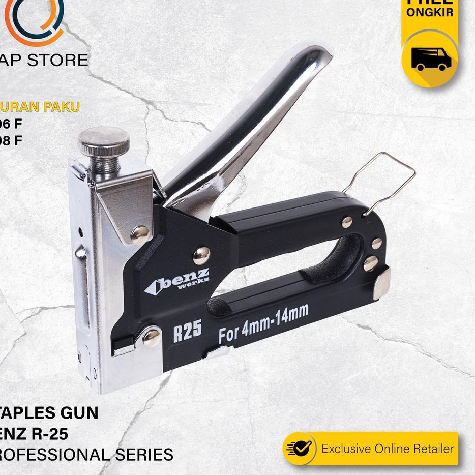 

Terbaru! Staples Gun Tacker / Alat Steples Tembak Hekter Stapler By Benz R 25