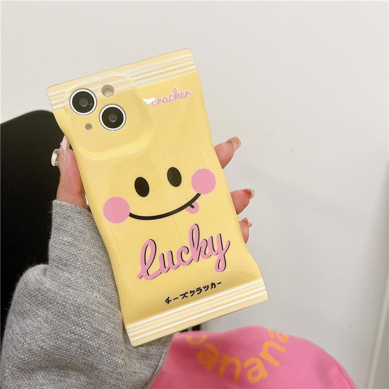 Casing Iphone X 12 13 11 xr xsmax Motif Smiley Face Shockproof