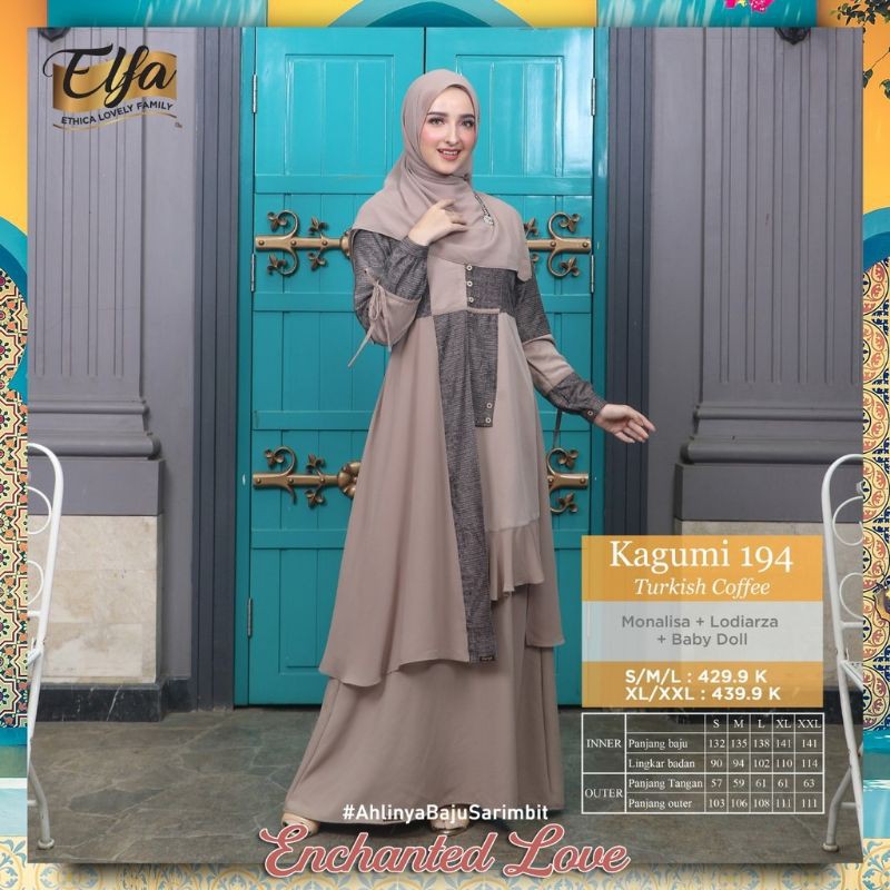 ETHICA Gamis Kagumi 194 - Turkish Coffee || Sarimbit Elfa 177 || TERBARU 2021 #COD