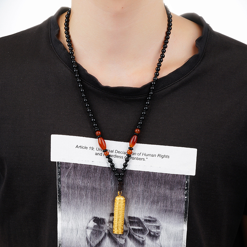 Kalung Rantai Emas Asli Kadar 375 Dengan Liontin Bentuk Buddha Untuk Pria Dan Wanita