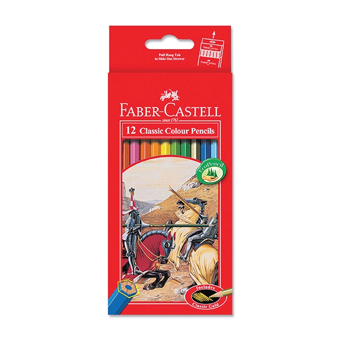 

FABER CASTELL CLASSIC COLOUR PENCILS 12L
