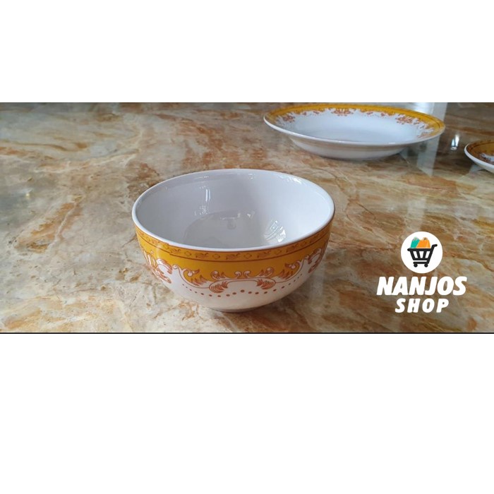 Kopin Mangkok Keramik Porcelain Bowl Mahkota Mewah Kpq 4rb 4 Inci