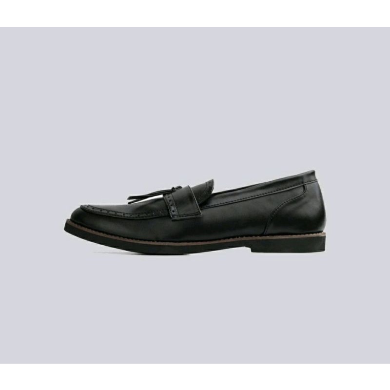 Original, Sepatu Oxford Big Size 44 45 46 47 48 / Slip On Oversize Cowok Ngantor Ukuran Besar Big JUMBO Kulit Hitam, 46