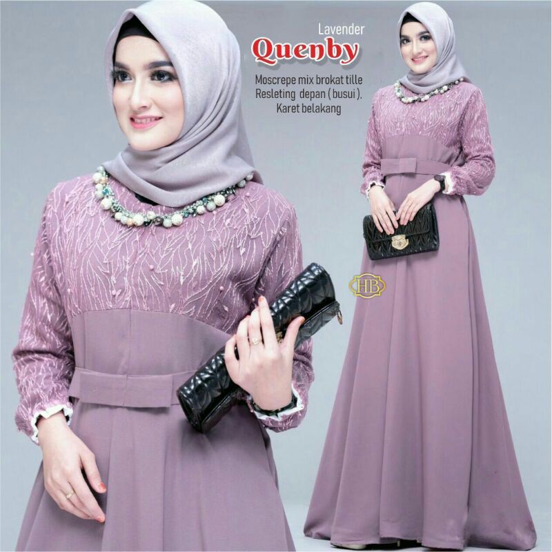 Gamis pesta JUMBO QUENBY ld 120cm ORI