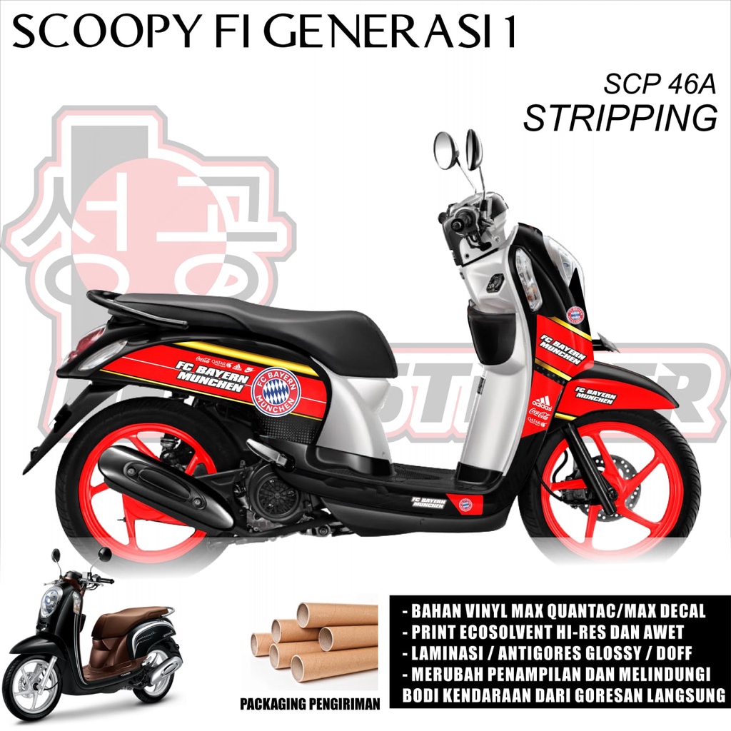 DECAL STICKER SCOOPY FI 2013 2014 2015 2016 BAYERN MUNCHEN  SCP 46A