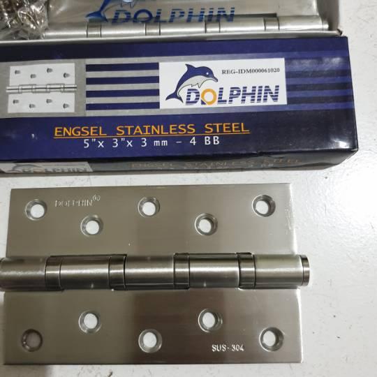 ♜ Engsel Pintu Stainles 5 inch Dolphin - Engsel Stainles Tebal ✧