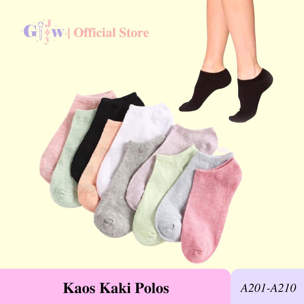 A201-A210 KAOS KAKI POLOS semata kaki mata pendek sepatu kaus stocking pakaian wanita perempuan laki laki pria cowo cewe cowok cewek murah termurah warna warni pastel pink biru ungu hitam putih merah muda hijau kuning olahraga lari jalan