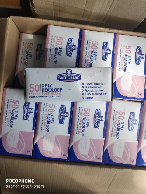 Masker hijab safeguard isi 50 per boxnya