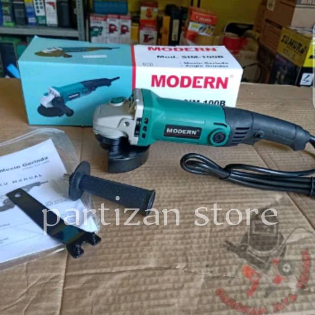 MESIN GERINDA TANGAN LISTRIK 4 INCHI 400 watt MODERN SIM 100B