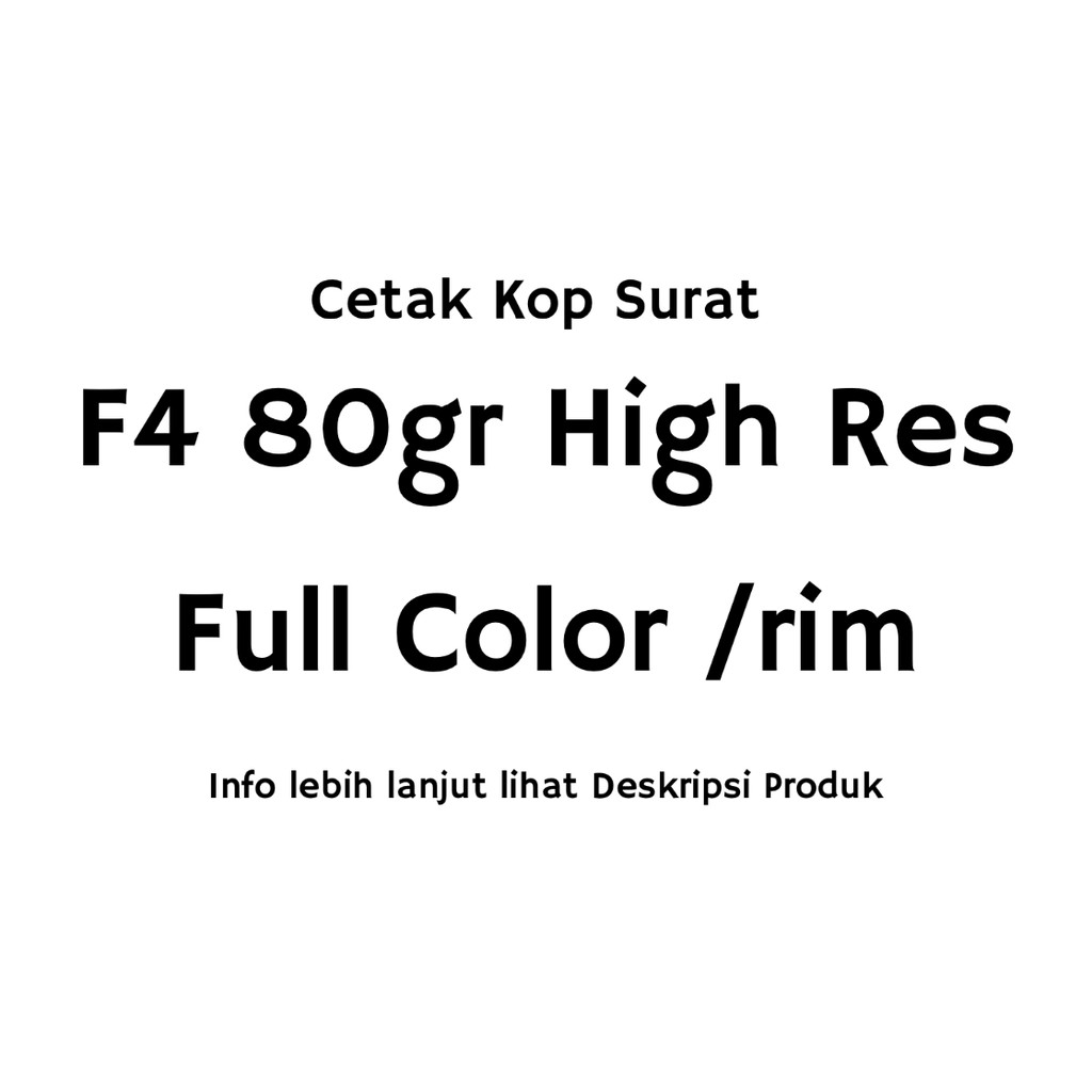 

Print / Cetak Kop Surat Berwarna HVS 80gr F4 /rim