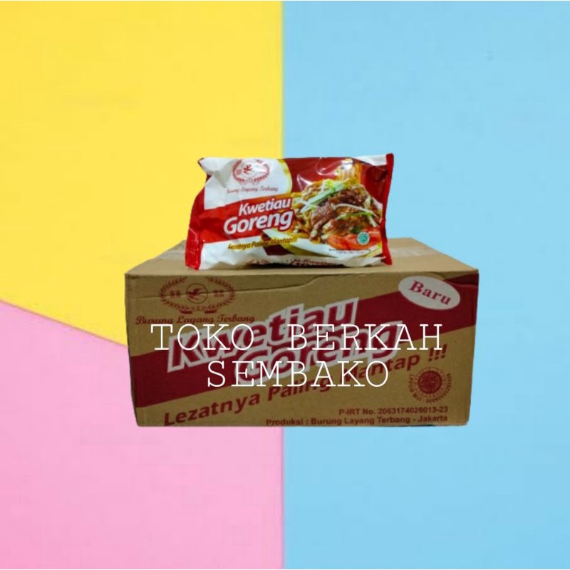 

Kwetiau Goreng Cap Burung Layang Terbang 85 Gram Kwetiaw 1 Dus Isi 12 Pcs