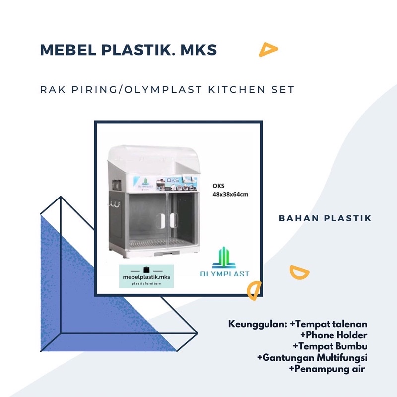 Rak Piring Meja/ Rak Piring Dapur/ OKS Olymplast Kitchen Set