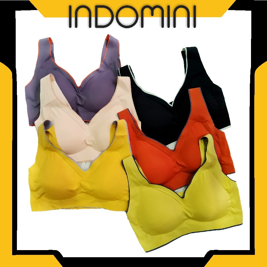 INDOMINI B057 Bra Sport BH yoga lari Wanita dengan Model Kualitas Tinggi untuk / ZERO FEEL BH