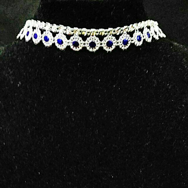 Electric Purple Fantasy Diamond Choker Necklace | Kalung Handmade Premium Collection