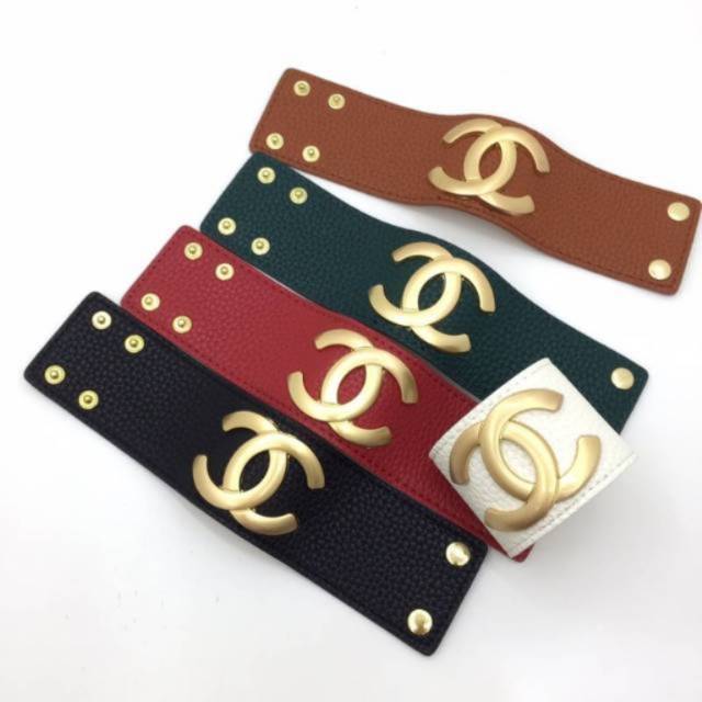 Gelang tangan kulit import /gelang ch branded bahan kulit  5150