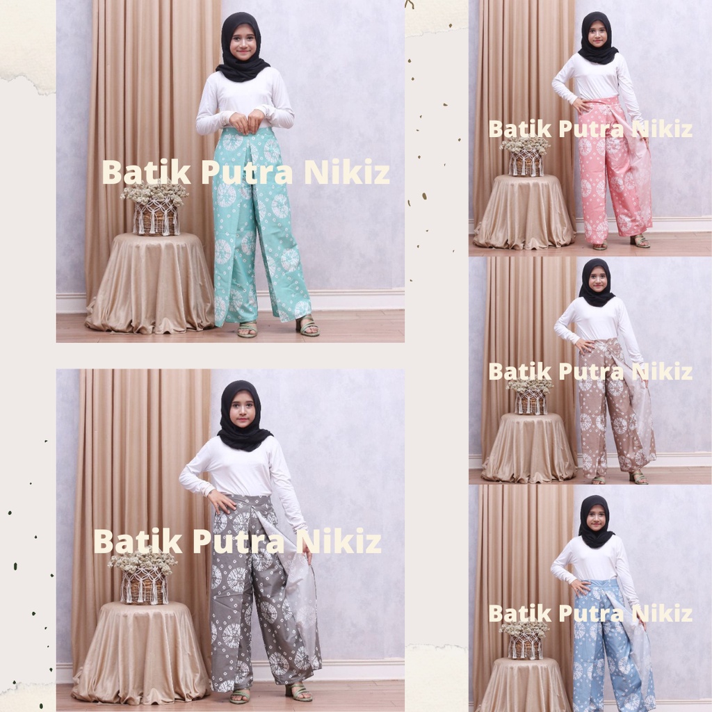 (COD) Celana Batik Kulot Layer Panjang Anak ABG Panjang Tumpuk