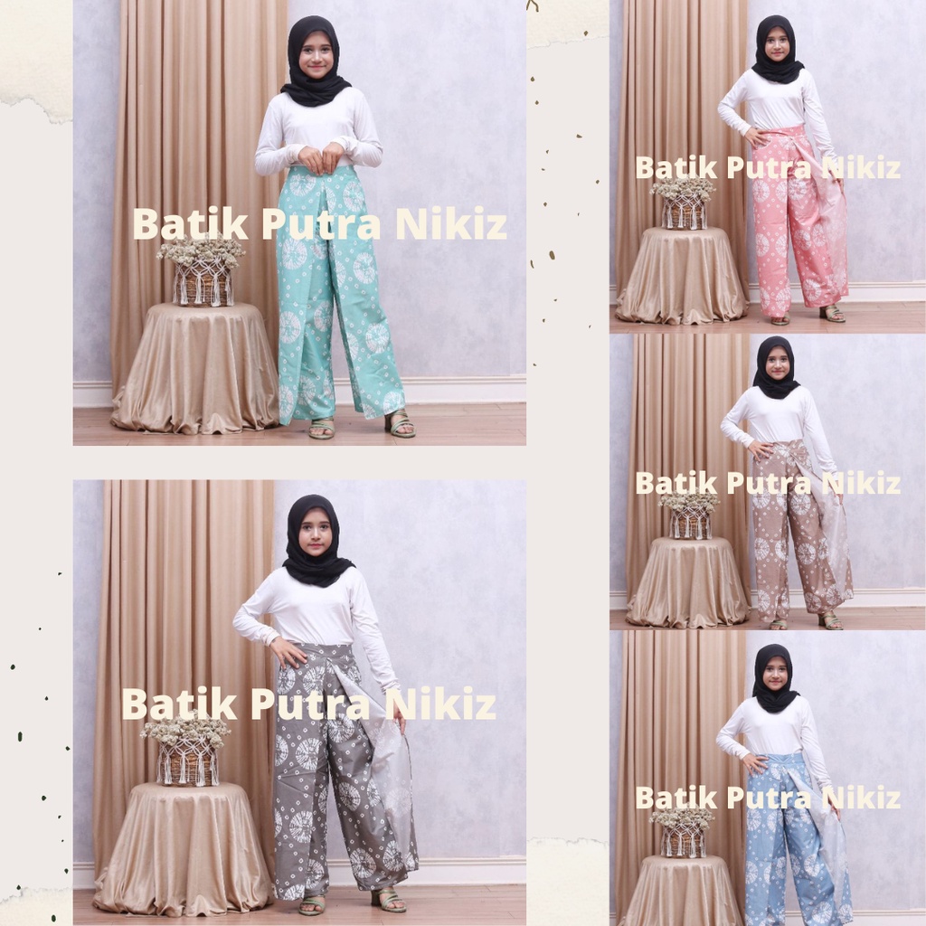 NEW (COD) Celana Batik Kulot Layer Panjang celana ABG Panjang Tumpuk