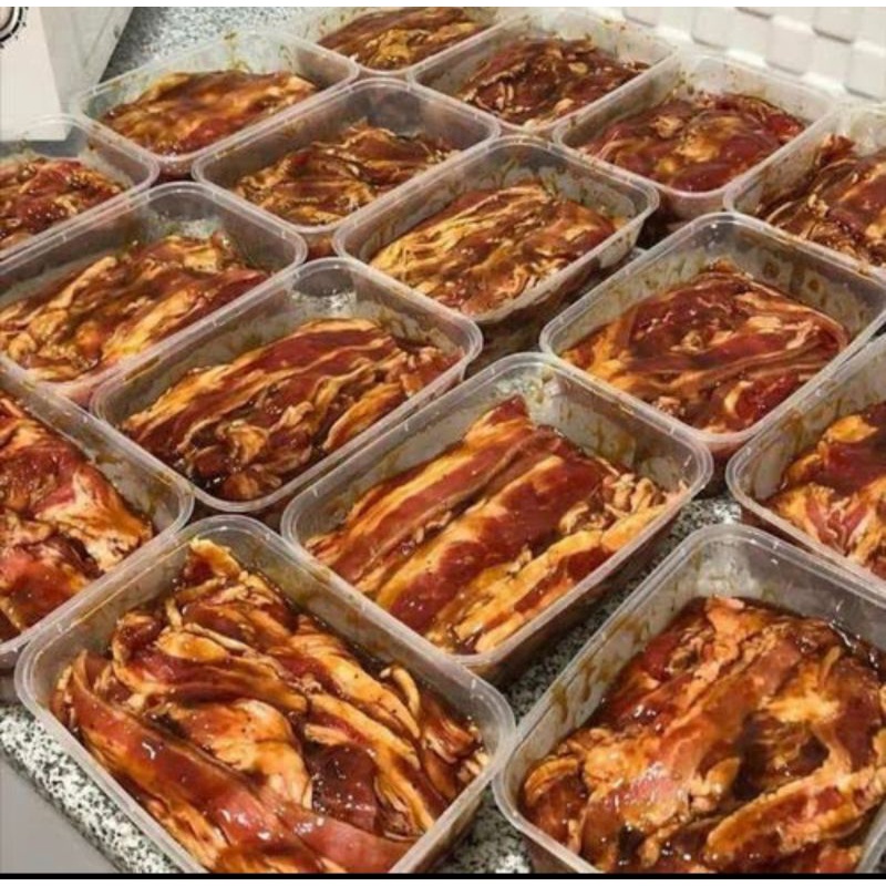 

Daging Marinasi Slice beef untuk Bbqan / ala yosionoya. halal