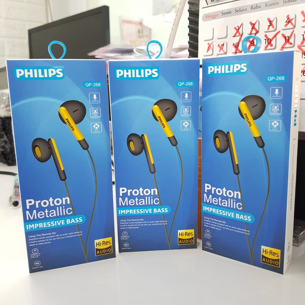 Handsfree Headset Philips QP-268 Proton Metallic Superbass [import]