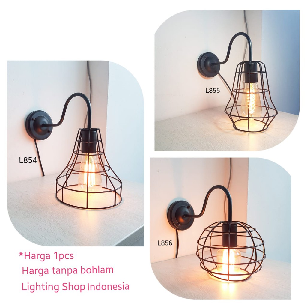 L689 lampu dinding vintage hias indoor retro dekorasi kafe 