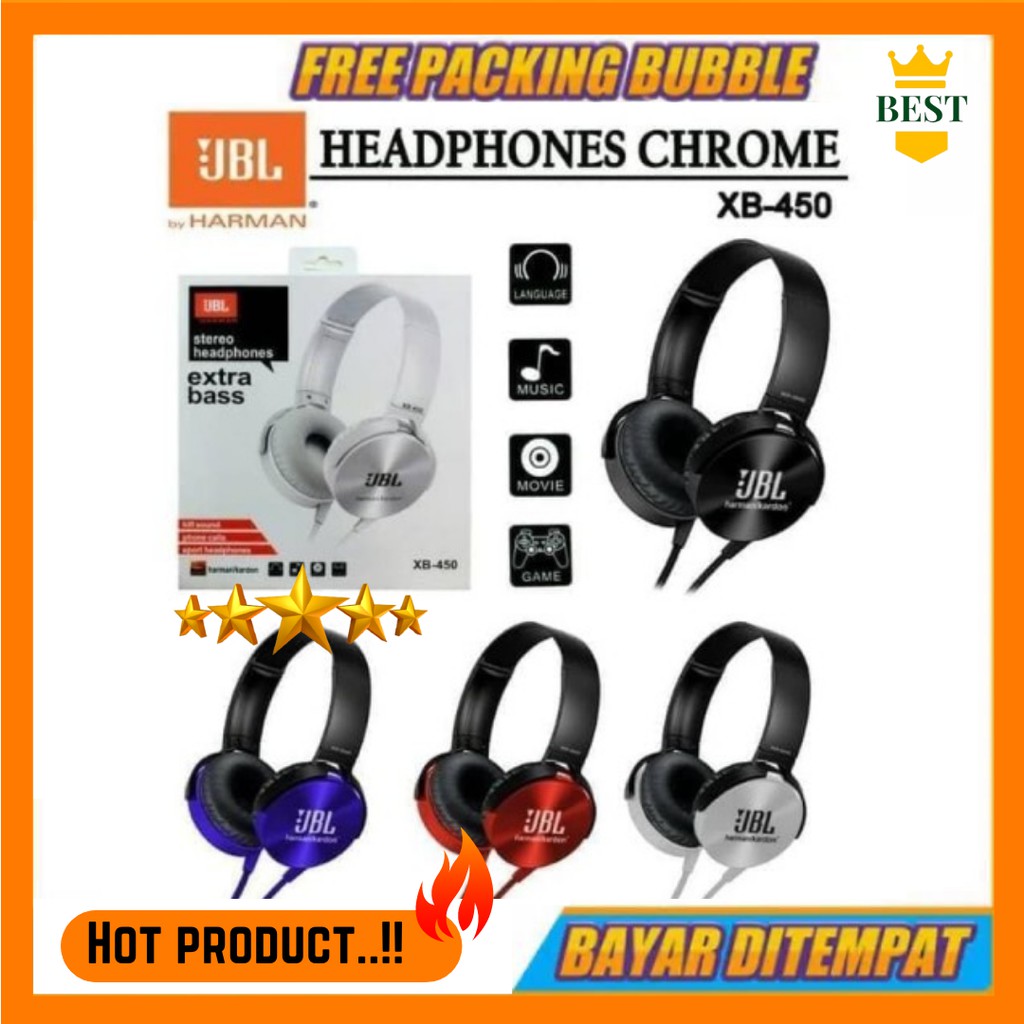 Handsfree Headset Bando JBL 450 Kabel Handset Handsfree Bando JBL