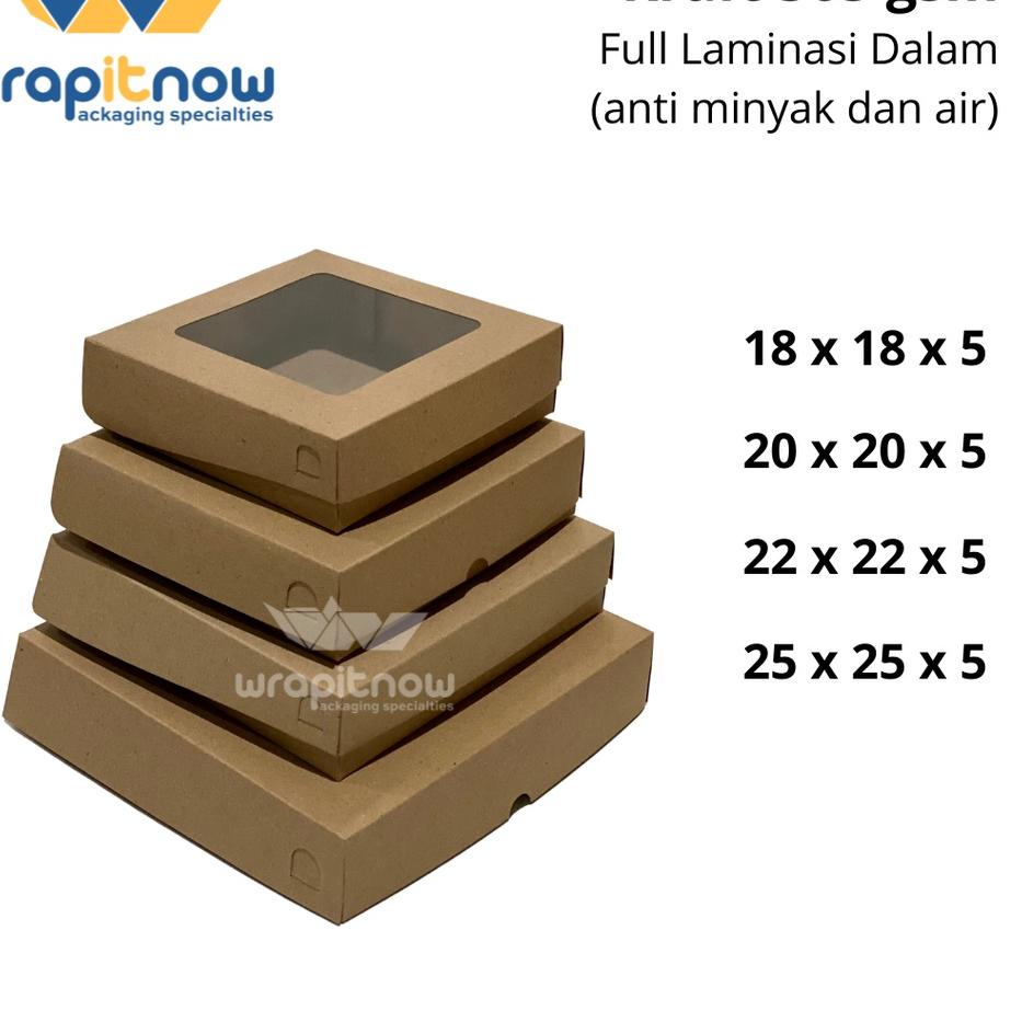 

➧ Terbaru (isi 50 pcs) Dus Kraft 20x20x5 Laminasi// dus pizza/ dus roti sobek/ box kraft/ dus kurma/ pabrik dus 69 ✰