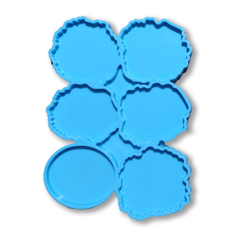 SIY  Tray Epoxy Resin Mold Six Irregular Circles Silicone Mould DIY Crafts Decorations Casting Tools