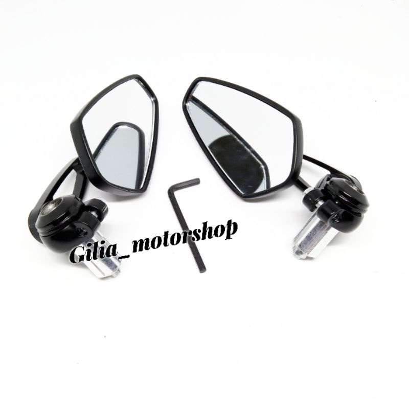 Spion jalu trioval Spion jalu Pentagon Kaca Putih Spion bar end Oval Universal Trioval