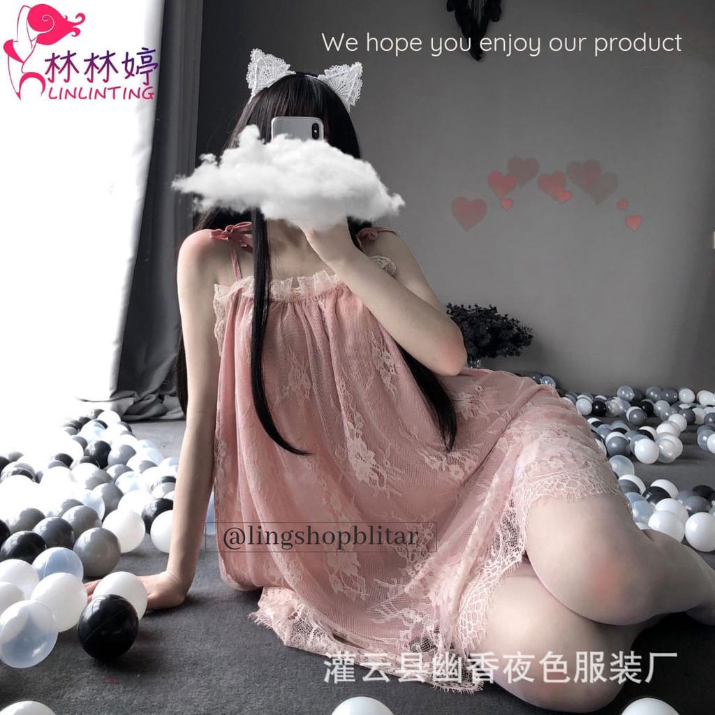 Dress lingerie seksi jumbo transparan Size Besar LL05