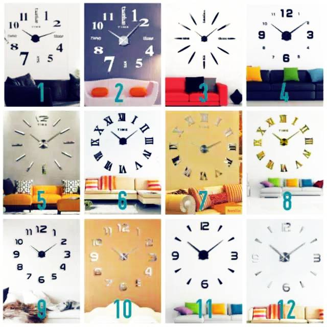 Jam dinding jumbo tempel/jam dinding besar