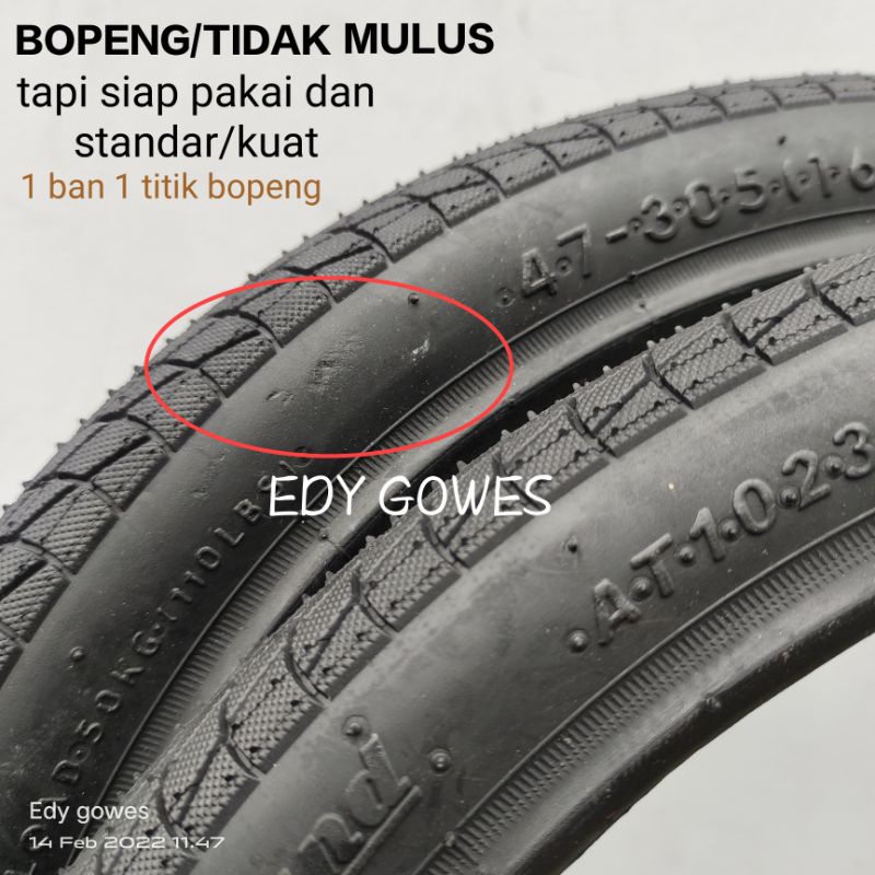 ban luar sepeda ukuran 16 ban luar Wanda king 16 x 1.75 ban luar kingland 16x1.75-BOPENG TIDAK MULUS
