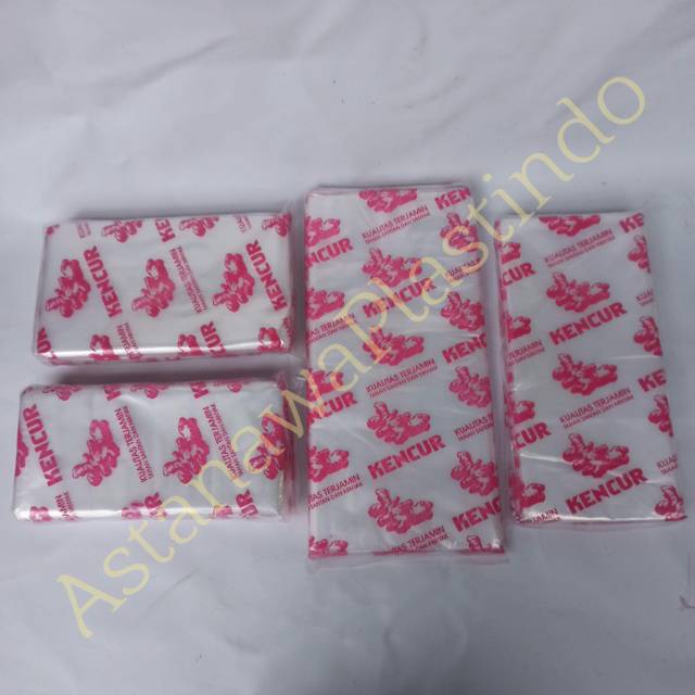 1 pak Kantong PE Kencur Pink plastik es bening tahan minyak santan