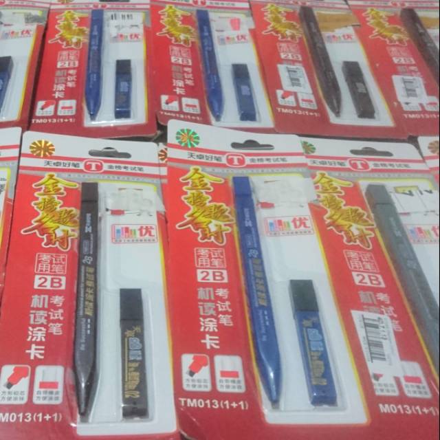 Pensil mekanik [pensil khot /pensil kaligrafi/pensil ujian]