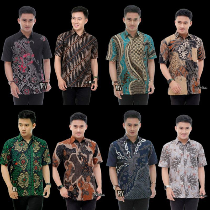 baju batik pria Kemeja batik pria lengan pendek size m l xl xxl BSWART