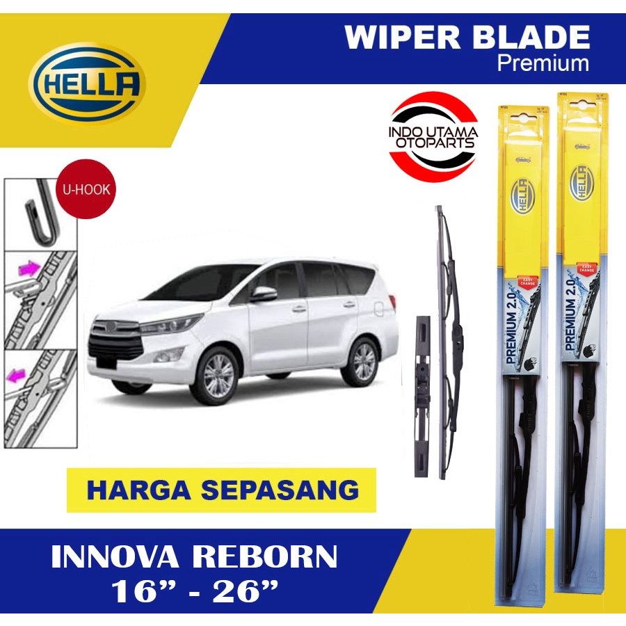 Wiper Blade Mobil Innova Reborn HELLA Premium 2.0 (16-26)