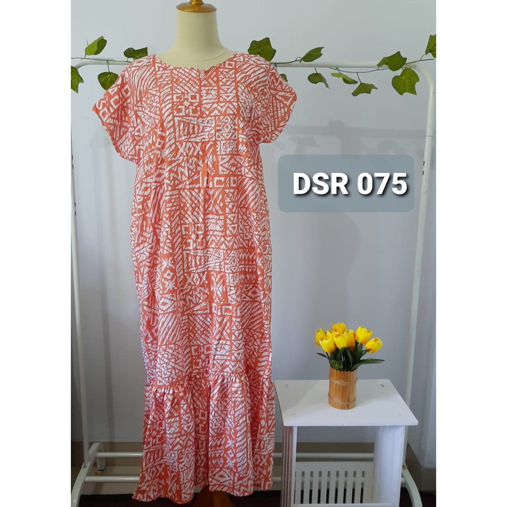 Daster Long Ruffle Busui / daster menyusui / baju tidur