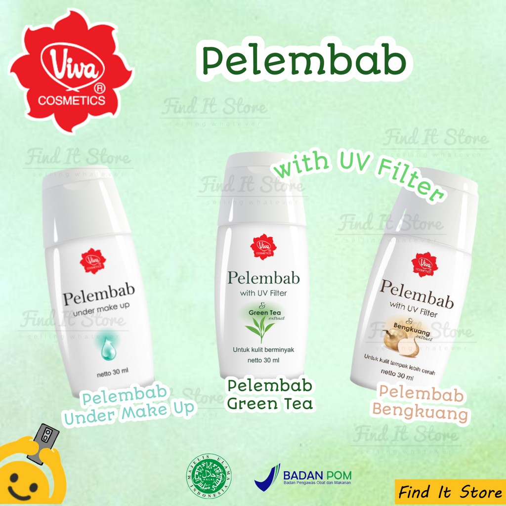 Viva Pelembab Under Make Up | with UV Filter Bengkuang Green Tea | Moisturizer | BPOM Bengkoang