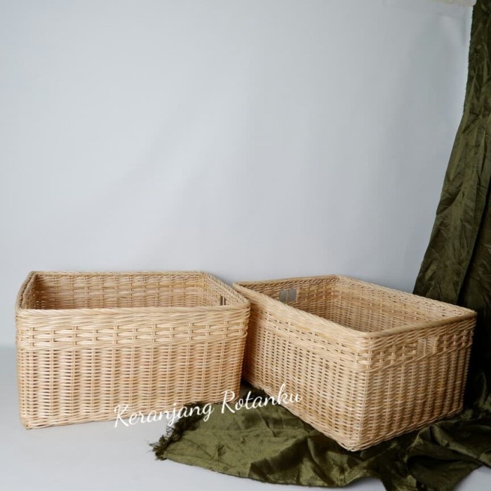 

Ready Keranjang Rotan Persegi Panjang Laundry Murah